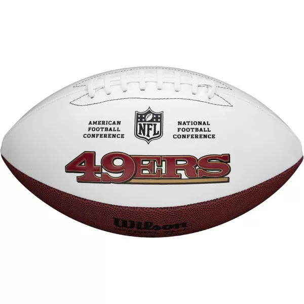 imageWILSON NFL Live Team Autograph FootballSan Francisco 49ers