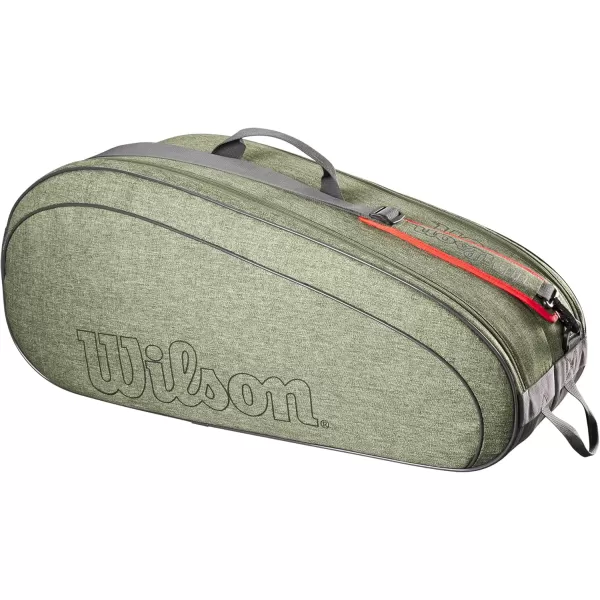 imageWILSON Team Tennis Racket Bag  Heather Green and Heather GreyHeather Green