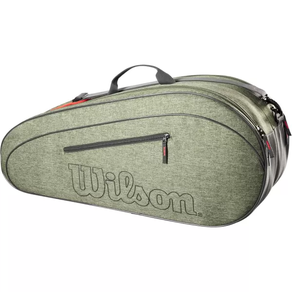 imageWILSON Team Tennis Racket Bag  Heather Green and Heather GreyHeather Green