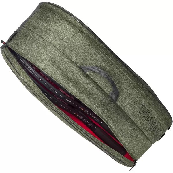 imageWILSON Team Tennis Racket Bag  Heather Green and Heather GreyHeather Green