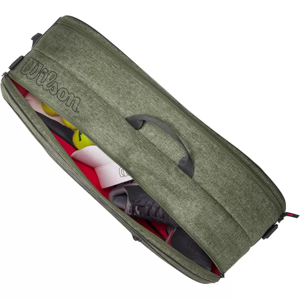 imageWILSON Team Tennis Racket Bag  Heather Green and Heather GreyHeather Green