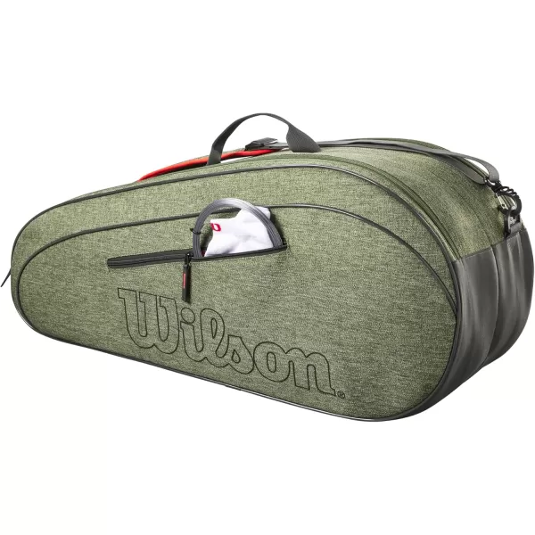 imageWILSON Team Tennis Racket Bag  Heather Green and Heather GreyHeather Green