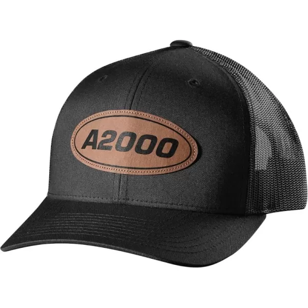 imageWILSON A2000 Leather Patch Snapback HatBlack