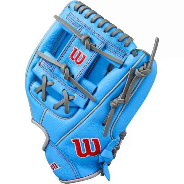 imageWILSON A500 Youth Baseball GlovesBlueGreyRed