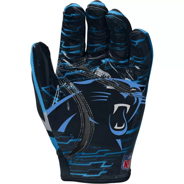 imageWILSON NFL Stretch Fit Football Gloves  Youth and Adult SizesCarolina Panthers