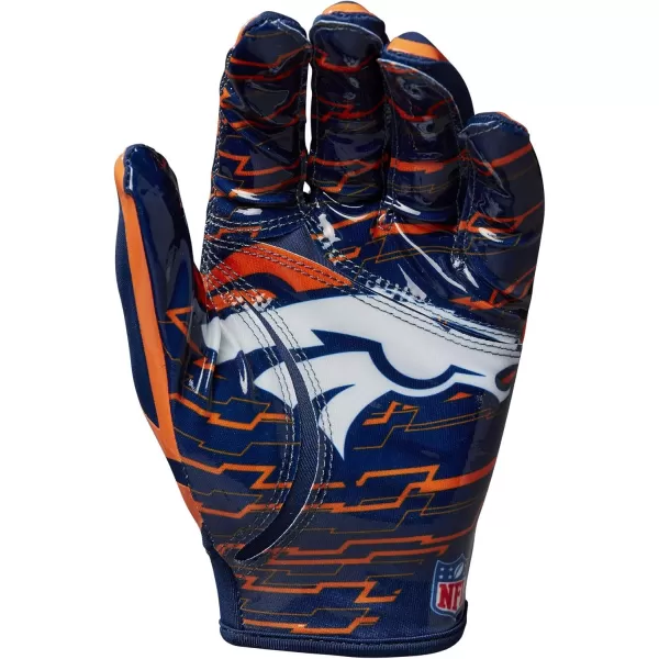 imageWILSON NFL Stretch Fit Football Gloves  Youth and Adult SizesDenver Broncos