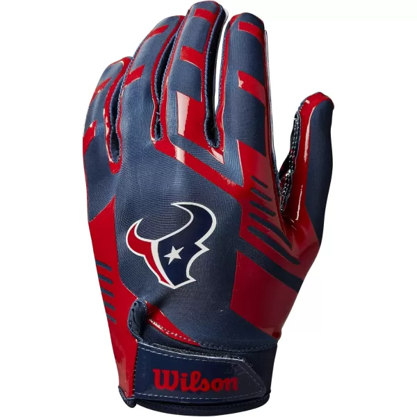 imageWILSON NFL Stretch Fit Football Gloves  Youth and Adult SizesHouston Texans