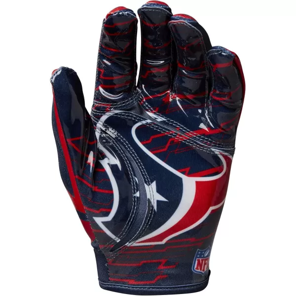 imageWILSON NFL Stretch Fit Football Gloves  Youth and Adult SizesHouston Texans