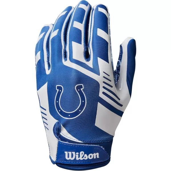 imageWILSON NFL Stretch Fit Football Gloves  Youth and Adult SizesIndianapolis Colts