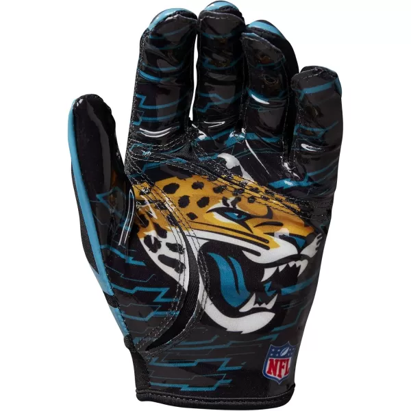 imageWILSON NFL Stretch Fit Football Gloves  Youth and Adult SizesJacksonville Jaguars