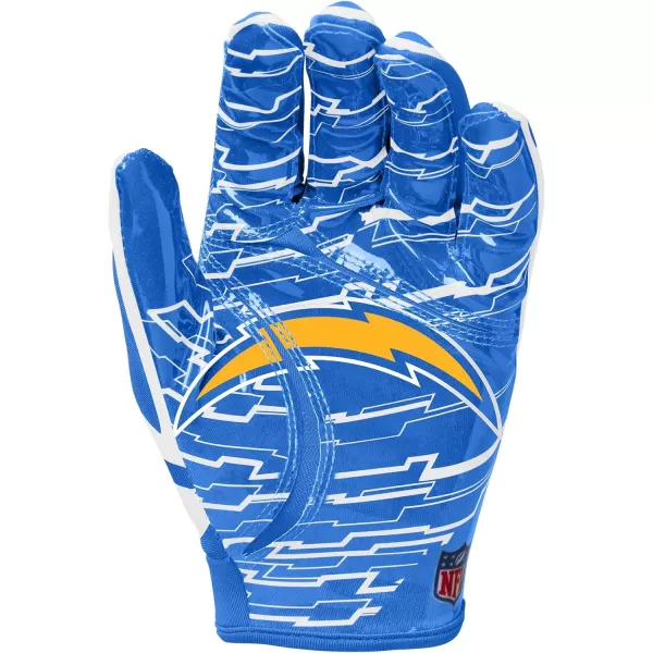 imageWILSON NFL Stretch Fit Football Gloves  Youth and Adult SizesLos Angeles Chargers