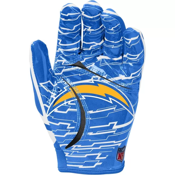 imageWILSON NFL Stretch Fit Football Gloves  Youth and Adult SizesLos Angeles Chargers