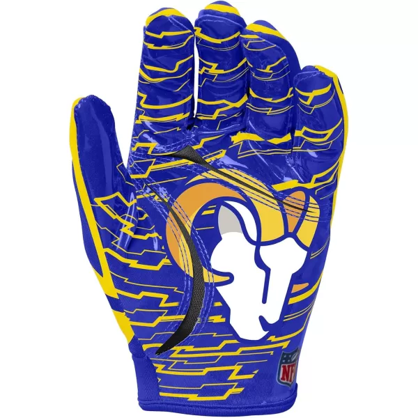 imageWILSON NFL Stretch Fit Football Gloves  Youth and Adult SizesLos Angeles Rams