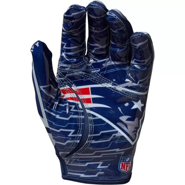 imageWILSON NFL Stretch Fit Football Gloves  Youth and Adult SizesNew England Patriots