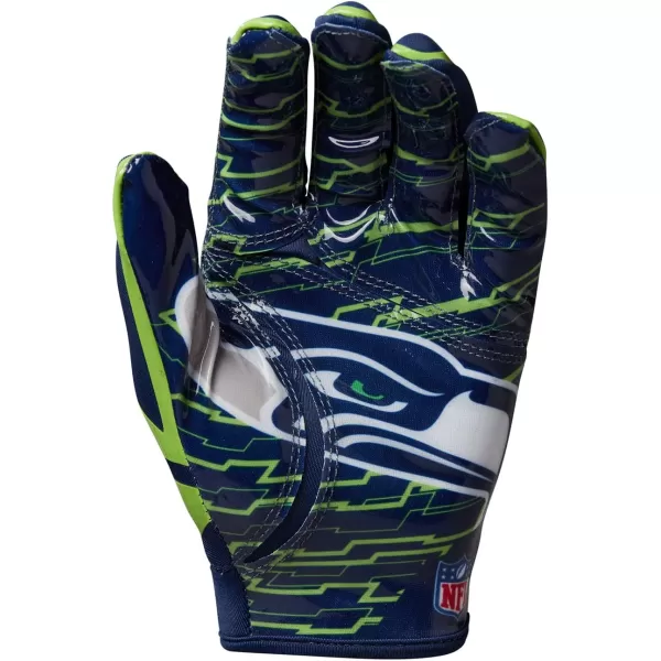 imageWILSON NFL Stretch Fit Football Gloves  Youth and Adult SizesSeattle Seahawks