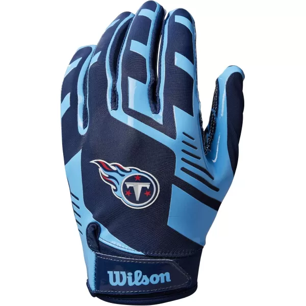 imageWILSON NFL Stretch Fit Football Gloves  Youth and Adult SizesTennessee Titans