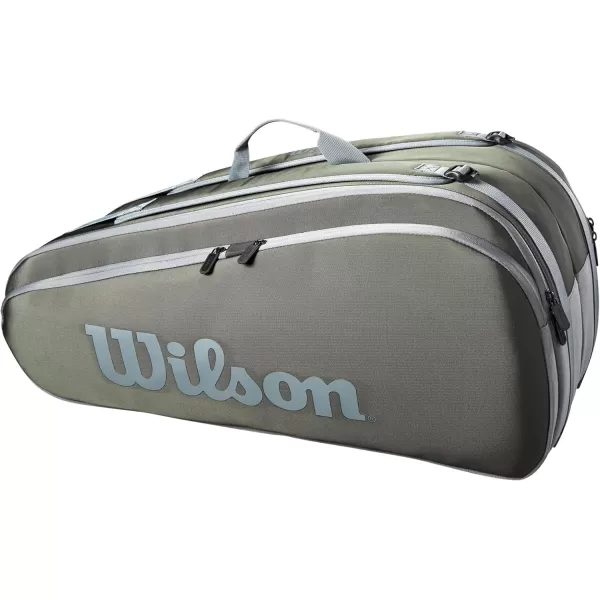 imageWILSON Tour Tennis Racket Bag  Dark Green and Stone GreyDark Green