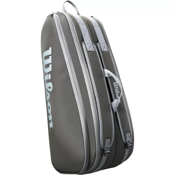 imageWILSON Tour Tennis Racket Bag  Dark Green and Stone GreyDark Green