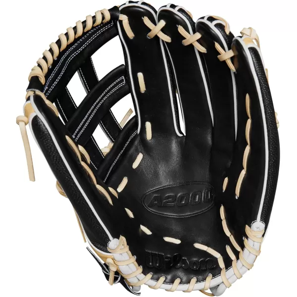 imageWilson 2024 A2000 Slowpitch Softball GlovesBlackBlondeWhite