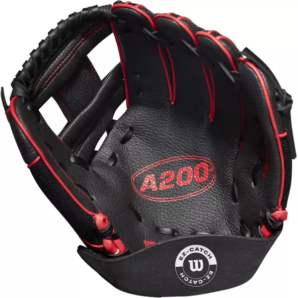 imageWilson A200 Youth 10quot Baseball GloveBlackRed