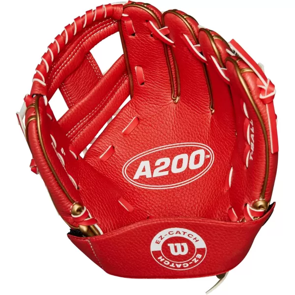 imageWilson A200 Youth 10quot Baseball GloveRedMetallic Gold