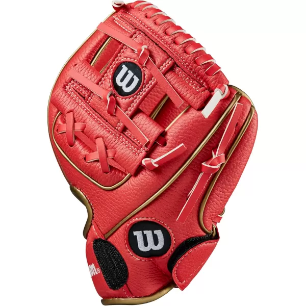 imageWilson A200 Youth 10quot Baseball GloveRedMetallic Gold