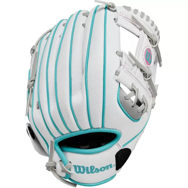 imageWilson A200 Youth 10quot Baseball GloveSilverWhiteTeal