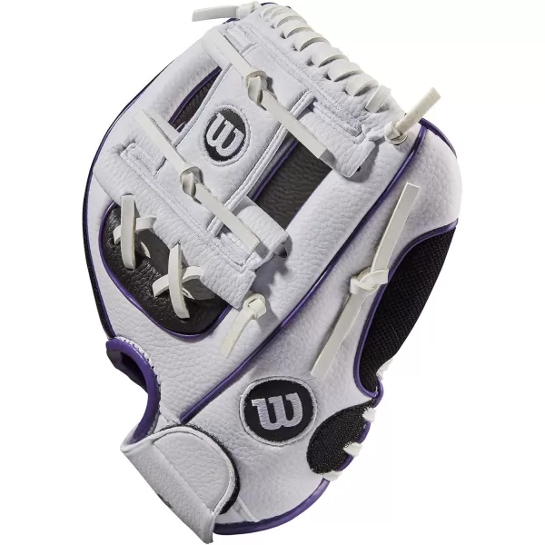 imageWilson A200 Youth 10quot Baseball GloveWhiteBlackPurple