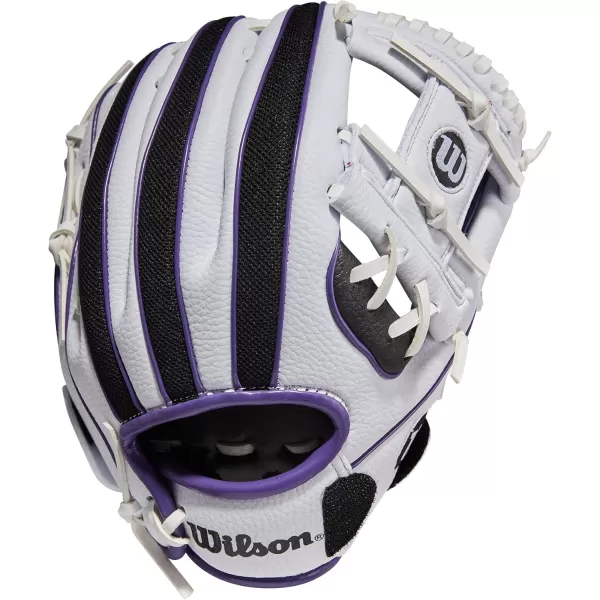 imageWilson A200 Youth 10quot Baseball GloveWhiteBlackPurple