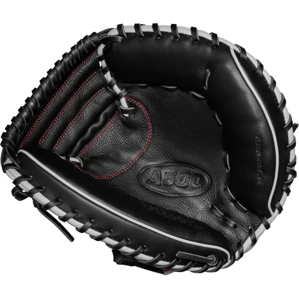 imageWilson A500 32quot Youth Baseball Catchers Mitt  Right Hand Throw BlackRedGrey