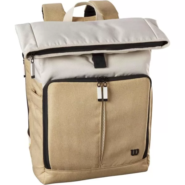 imageWILSON Lifestyle Foldover Tennis Backpack  Khaki Holds up to 2 Rackets