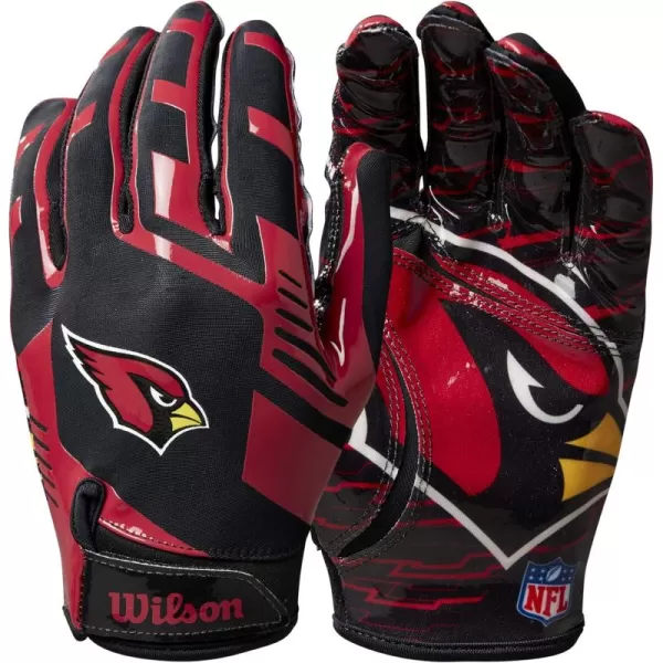 imageWILSON NFL Stretch Fit Football Gloves  Youth and Adult SizesArizona Cardinals