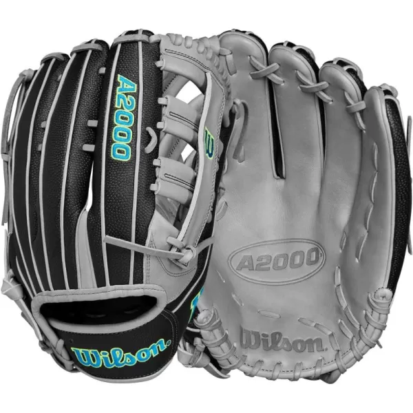 imageWilson 2024 A2000 Slowpitch Softball GlovesBlackGreyTeal