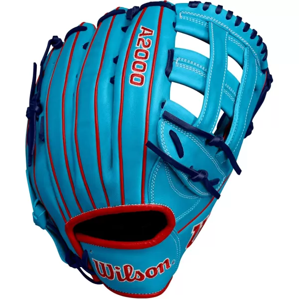 imageWILSON A2000 Outfield Baseball GlovesSky BlueRed