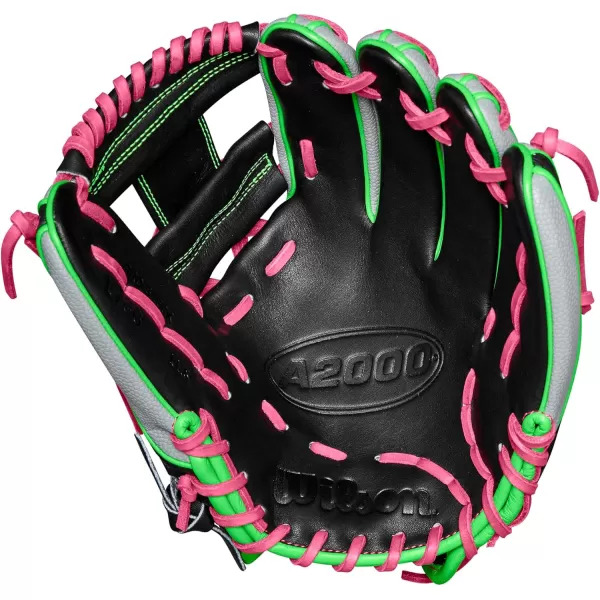 imageWILSON Winter 2024 A2000 Infield Baseball GlovesGreyGreenPink