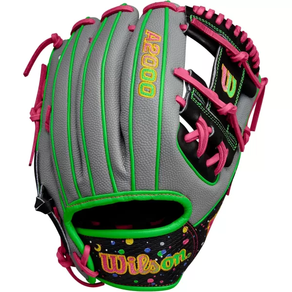 imageWILSON Winter 2024 A2000 Infield Baseball GlovesGreyGreenPink