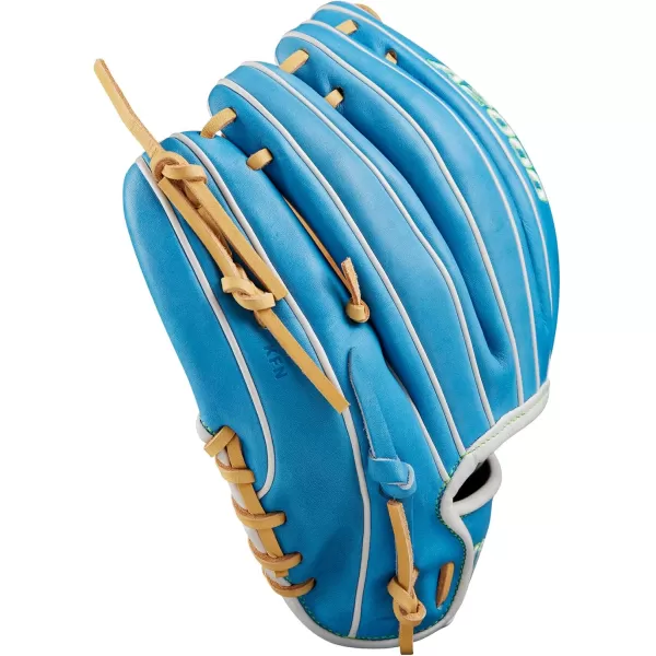 imageWILSON Winter 2024 A2000 Infield Baseball GlovesSky BlueBlonde