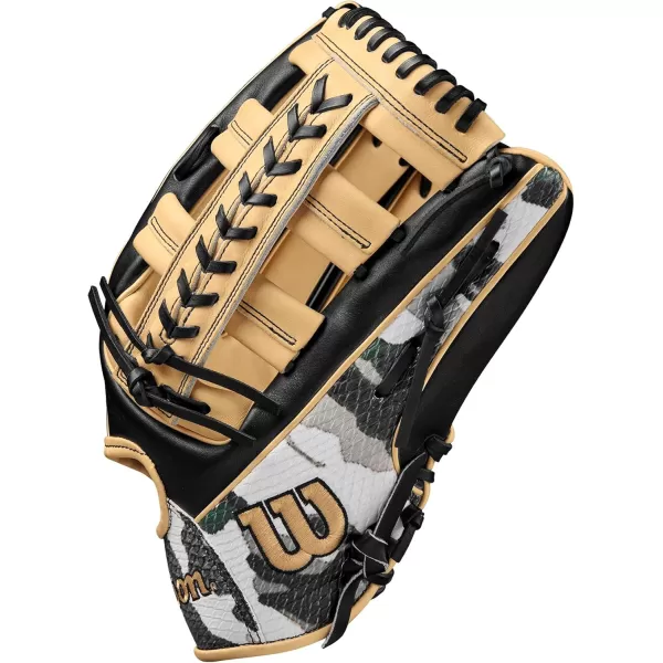 imageWILSON Winter 2024 A2000 Outfield Baseball GlovesCamo ForestBlackBlonde