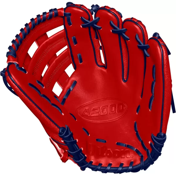 imageWILSON Winter 2024 A2000 Outfield Baseball GlovesRedNavy