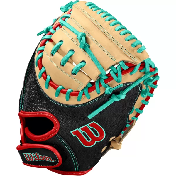 imageWilson 2024 A2000 Baseball Catchers Mitts  33quot and 335quotBlackBlondeRedTeal