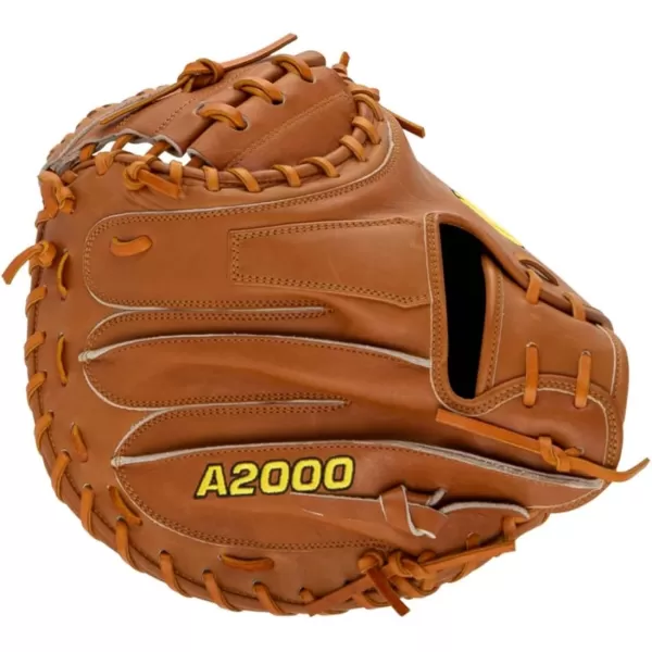 imageWilson 2024 A2000 Baseball Catchers Mitts  33quot and 335quotSaddle Tan