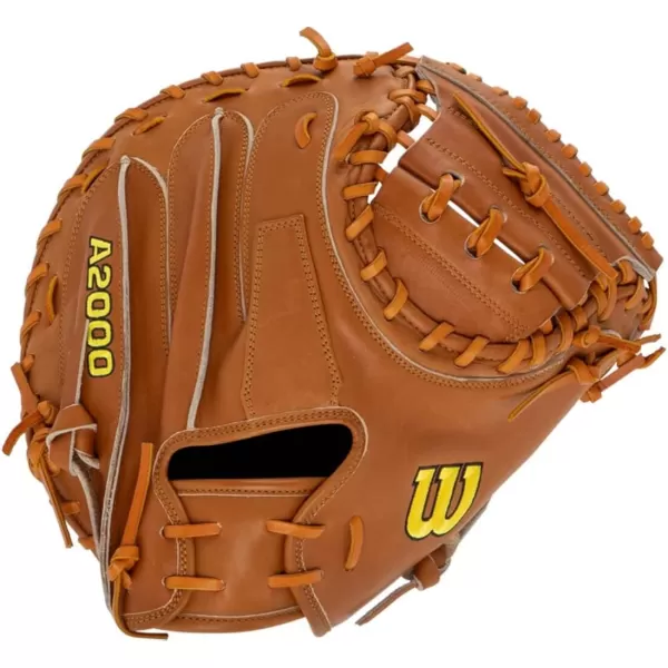 imageWilson 2024 A2000 Baseball Catchers Mitts  33quot and 335quotSaddle Tan