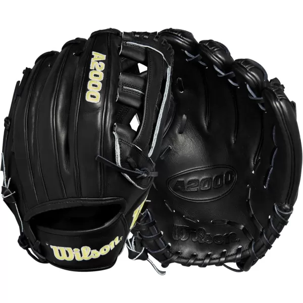 imageWilson 2024 A2000 Infield Baseball Gloves  1125quot 115quot 1175quot and 12quotBlackYellow