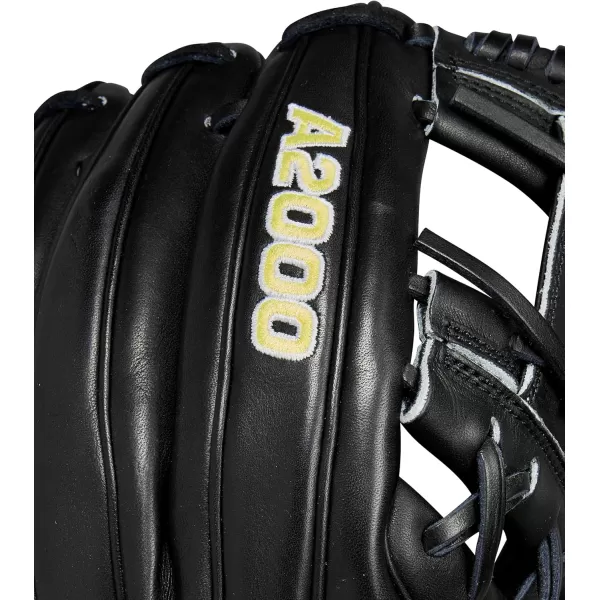 imageWilson 2024 A2000 Infield Baseball Gloves  1125quot 115quot 1175quot and 12quotBlackYellow