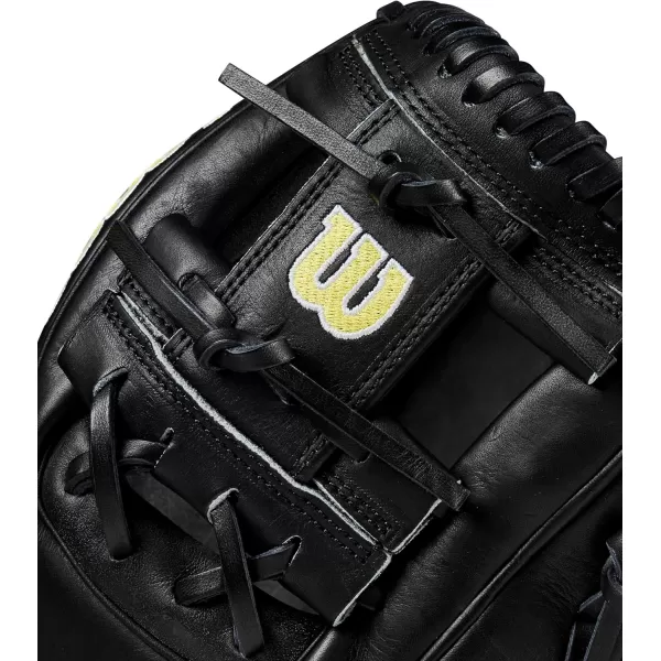 imageWilson 2024 A2000 Infield Baseball Gloves  1125quot 115quot 1175quot and 12quotBlackYellow