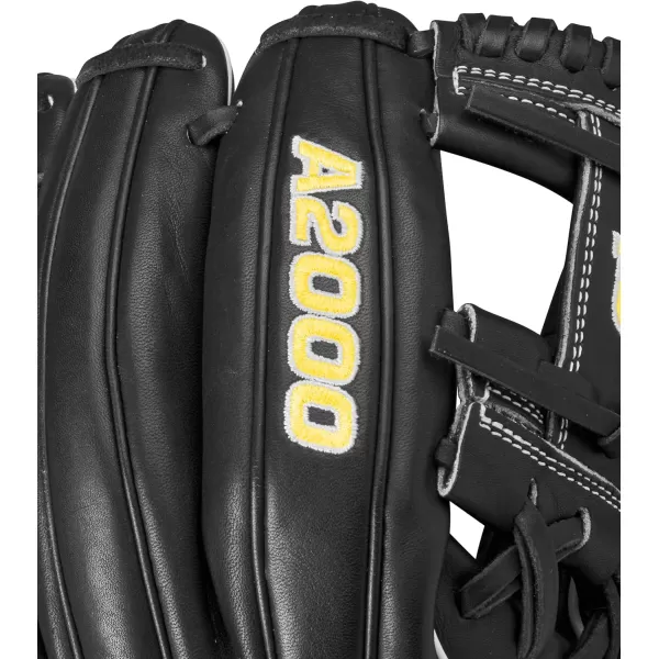 imageWilson 2024 A2000 Infield Baseball Gloves  1125quot 115quot 1175quot and 12quotBlackYellowGrey