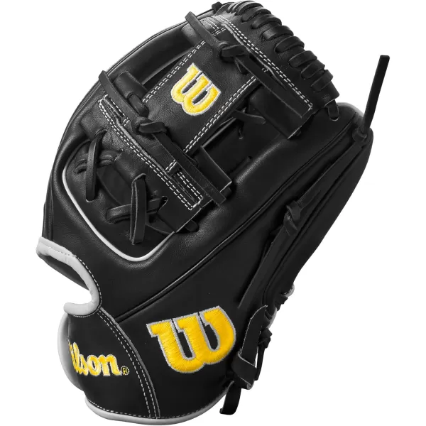 imageWilson 2024 A2000 Infield Baseball Gloves  1125quot 115quot 1175quot and 12quotBlackYellowGrey