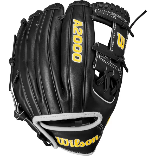 imageWilson 2024 A2000 Infield Baseball Gloves  1125quot 115quot 1175quot and 12quotBlackYellowGrey