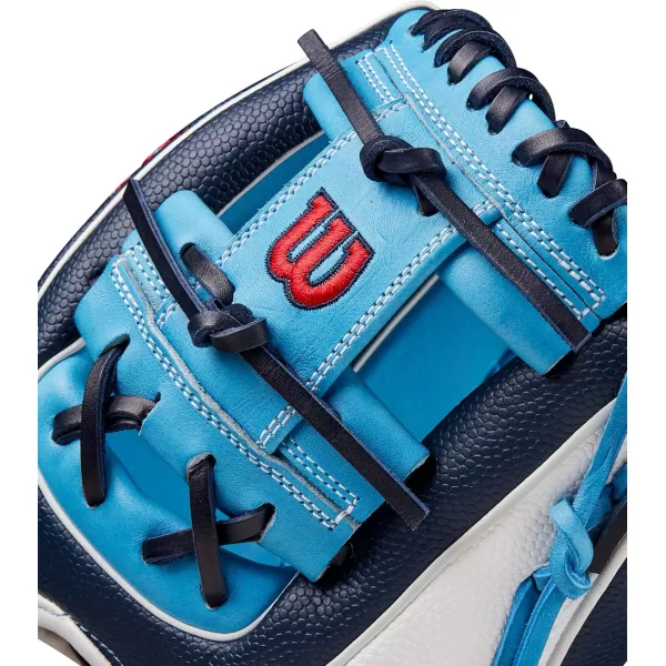 imageWilson 2024 A2000 Infield Baseball Gloves  1125quot 115quot 1175quot and 12quotNavySky BlueWhite