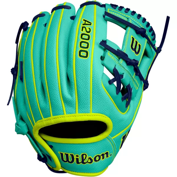 imageWilson 2024 A2000 Infield Baseball Gloves  1125quot 115quot 1175quot and 12quotSeafoamOptic Yellow